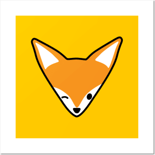 Winking fox Posters and Art